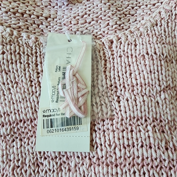 SWEATER CHARTER CLUB Knit Pink White Rolled Edges Long Sleeves Sz X-Large NWT - Picture 4 of 9